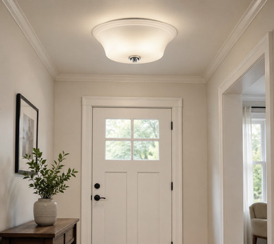 Cascadia Collection 2-Light Polished Chrome Flush Mount by Progress Lighting