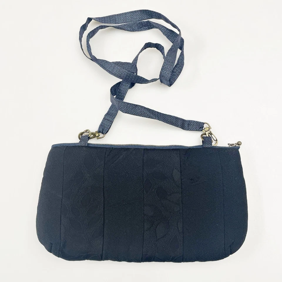 Handmade Bag Vintage Japanese Kimono Fabric Clutch Crossbody Floral Corsage Pin - Image 4 of 4