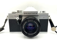 Praktica Super TL 3 35mm Analog SLR Kit Set, Pentacon 50mm f/1.8 Silver Good M42