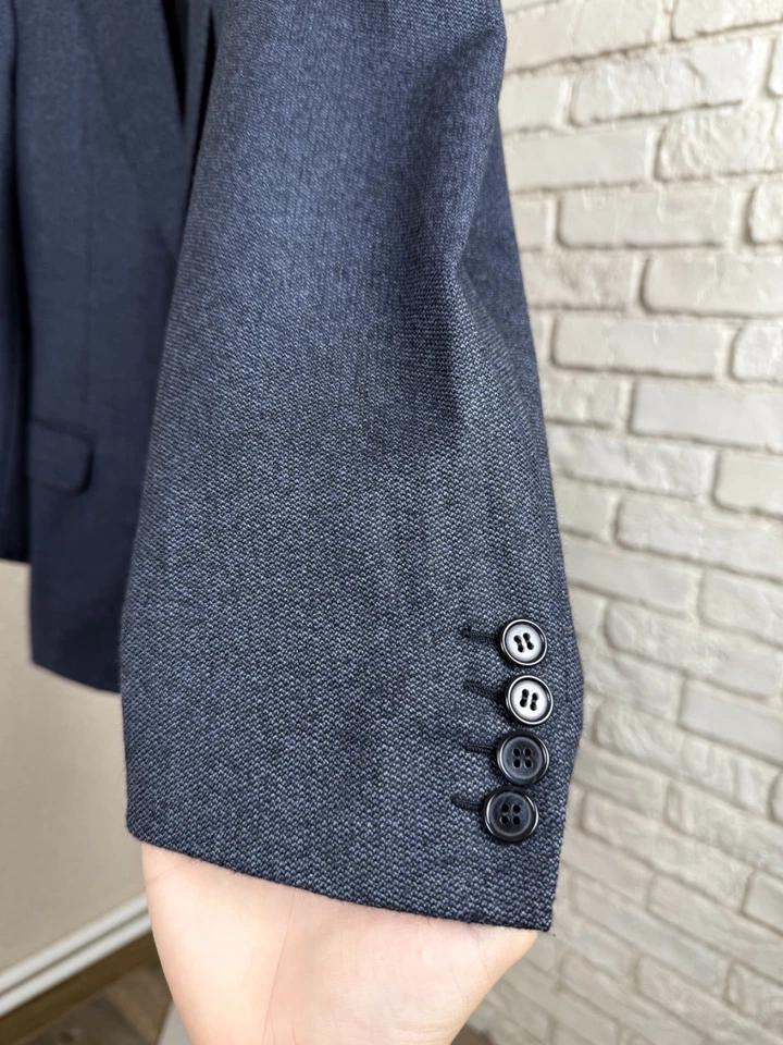 Chaqueta Blazer BRIONI Para Wenberg Parigi Lana Dos Botones Azul Talla IT 52 Foto 3 de 4