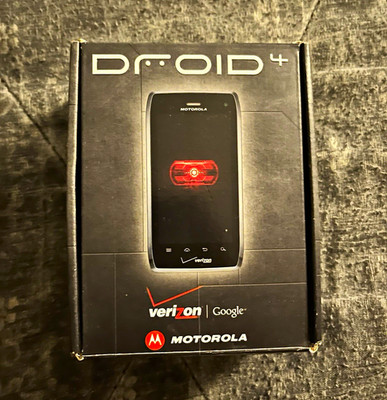 Just BOX Motorola DROID4 XT894 Verizon4G Slider QWERTY Smartphone Black Open Box