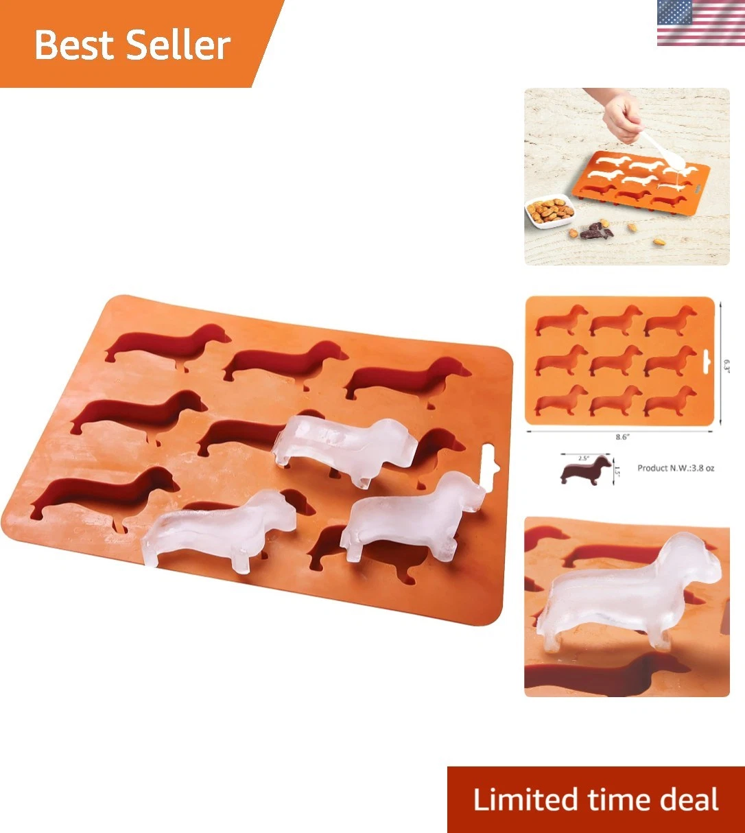 LYWUU Dachshund Dog Ice Cube Mold - Thumbnail 2