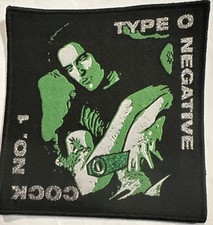Type O Negative - Cock No. 1 4" x 4" Woven Patch Peter Steele / Gothic Metal