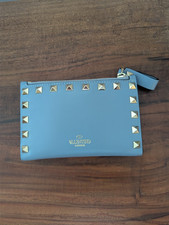 Valentino Garavani Rockstud Leather Womens Wallet Light Blue - Brand New, Unused