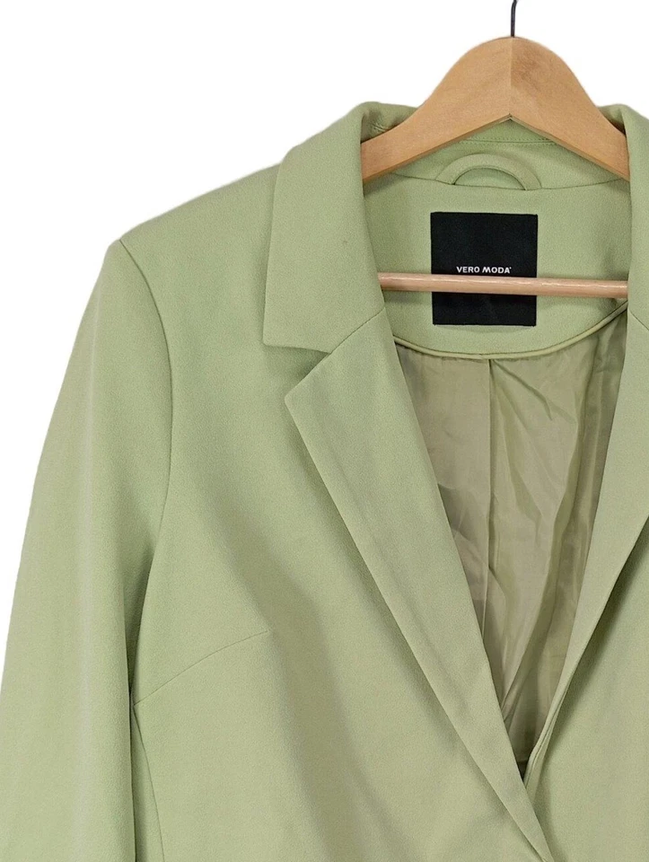 VERO MODA Blazer largo Mujeres Blazer Talla EU 38 verde look casual - Imagen 3 de 4