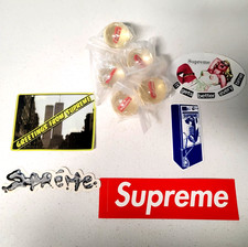 Supreme Box Logo Bouncy Balls Lot of 5 Brand New In Plastic With Stickers