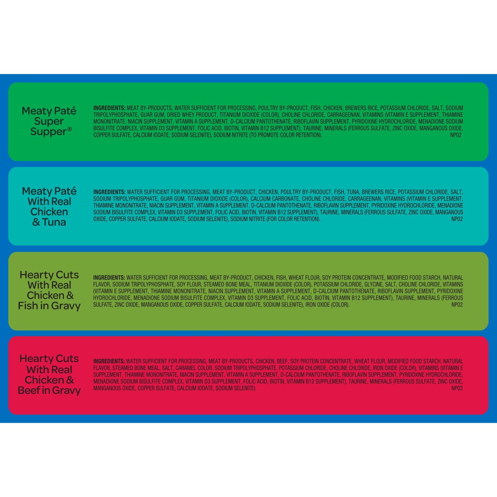 (2pack) 9Lives Meaty Favorites Variety Pack Wet Cat Food, 5.5 oz. Cans, 36 Count