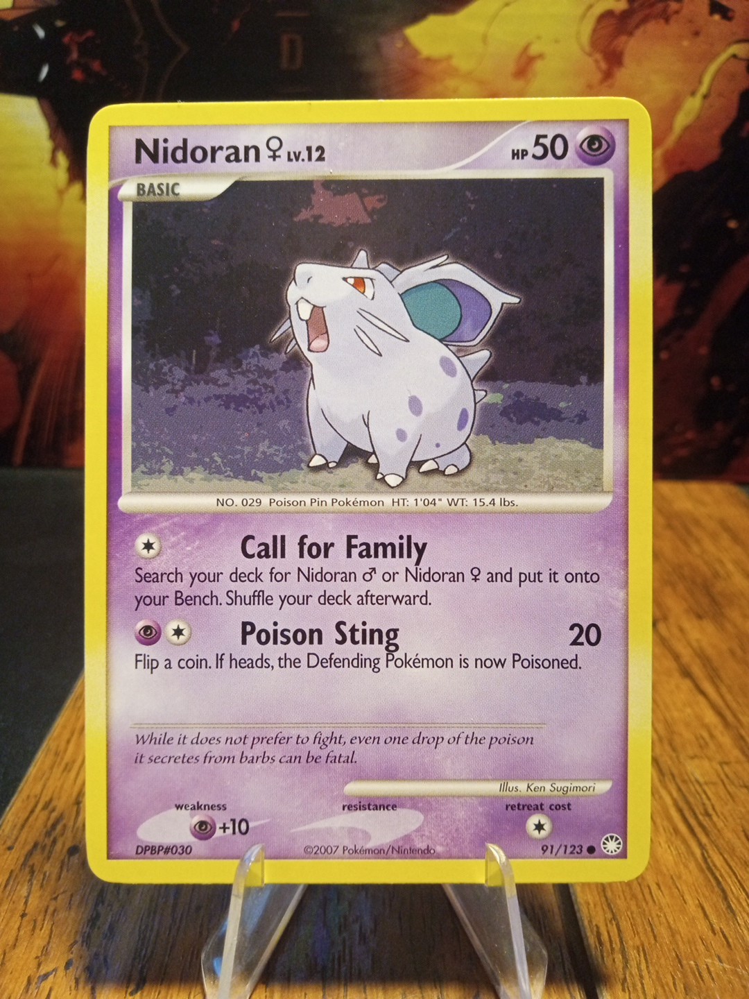 2007 Pokemon Mysterious Treasures Nidoran #91 Extremely LP