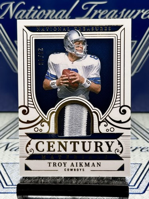 #ad 2025 National Treasures Troy Aikman Gold Century MaterialsSSP 49🏆HOF Legend🔥 $149.00