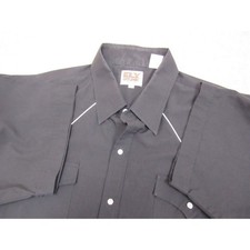 Ely Cattleman Mens XXL Black Western Pearl Sn...