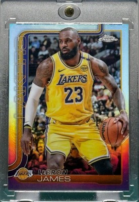 LEBRON JAMES RARE HOLO REFRACTOR CHROME INVESTMENT CARD LAKERS MINT GOAT