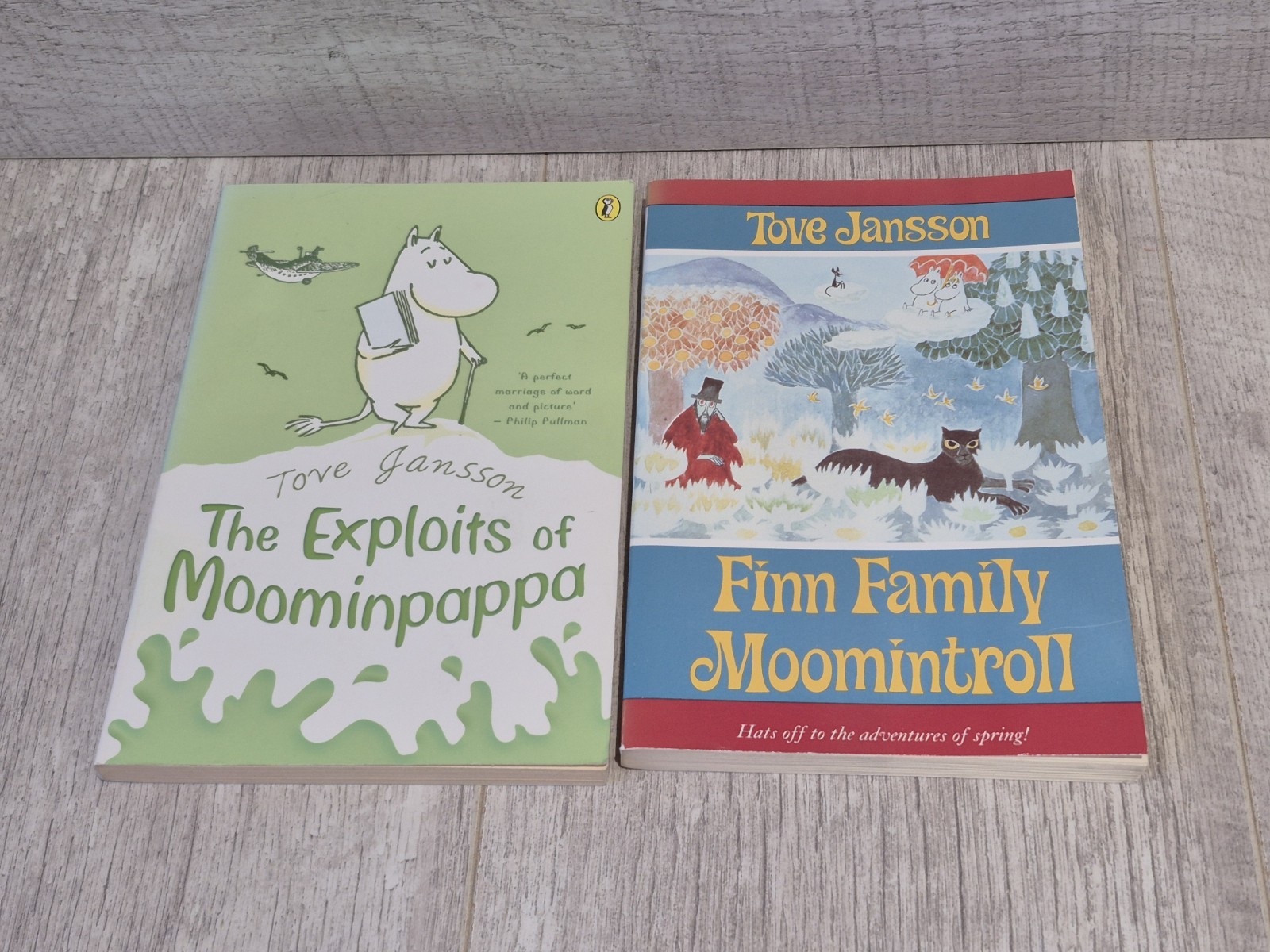 2 x Moomins Book Bundle Finn Family & The Exploits Of Moominpappa