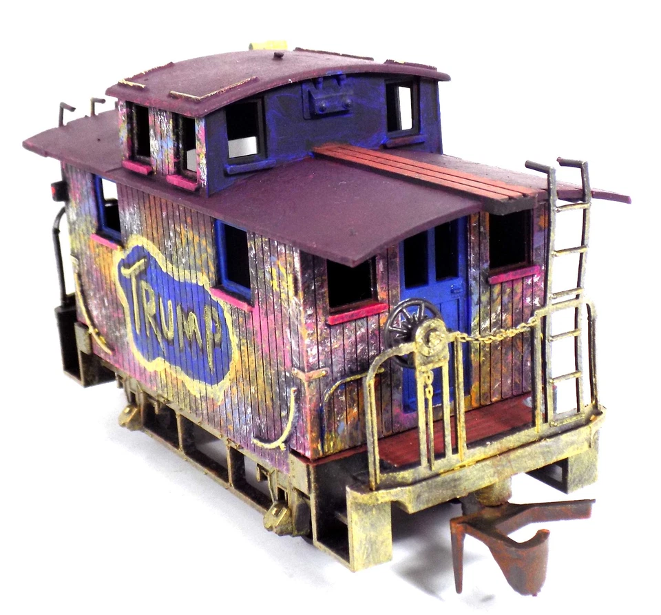 O / UNBRANDED / CABOOSE / BOBBER / TRUMP TRAIN / CUSTOM MADE / FREIGHT CAR /GIFT - Image 2 of 4