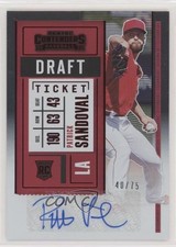 2020 Panini Contenders Draft Ticket Red 40/75 Patrick Sandoval #165 Auto 1j2