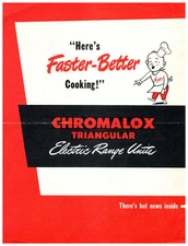 1950s Chromalox Triangular Electric Range Heater Sales Catalog Brochure RARE