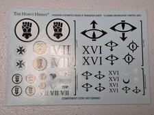 Warhammer 40K Horus Heresy Legiones Astartes Vehicle Transfer Sheet NEW