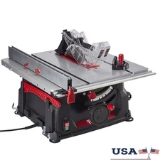 10 Inch Table Saw 15Amp Portable 4800 RPM Bevel 0-45 Degrees Cutting Tool New