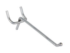 SSWBasics 4 inch Chrome Peg Hooks for ⅛ inch or ¼ inch Pegboard (20 Pack)