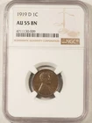 1919-D LINCOLN CENT - NGC AU-55 BN LOOKS BROWN UNC!