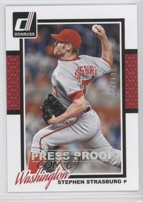 2014 Panini Donruss Press Proof Silver 120/199 Stephen Strasburg #124 0b0