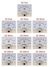 85C1-Type DC Amperemeter Gauge Analog Panel AMP Current Meter Ammeter 1mA-500mA
