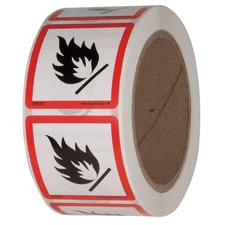 GHS SAFETY GHS1307 Safety Label,2 in. W x  2 in. H,PK500 29JT90