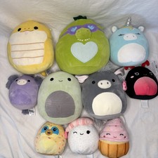 Squishmallow Lot Of 10 Mixed Sizes 8 Inch 5 Inch Sushi Dinosaur Unicorn