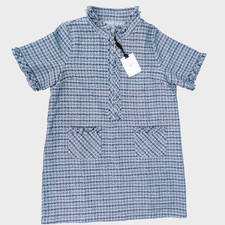 Vestido Pomander Place Tweed Ofelia Para Mujer XXL Azul A Cuadros Tuckernuck Elegante Retro