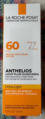 LA ROCHE POSAY - ANTHELIOS - LIGHT FLUID SUNSCREEN - SPF 60 - ULTRA LIGHT - 1.7
