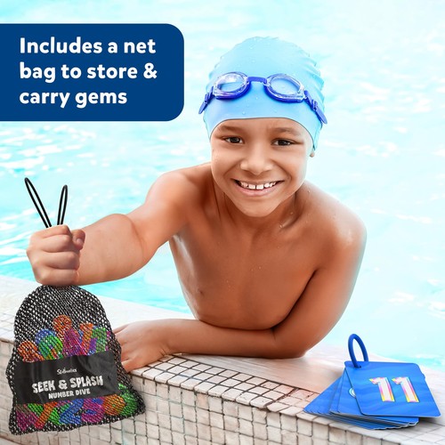 Diving Gem Pool Toys for Kids Age 6-9 Find Math Game Gifts - Picture 7 of 9