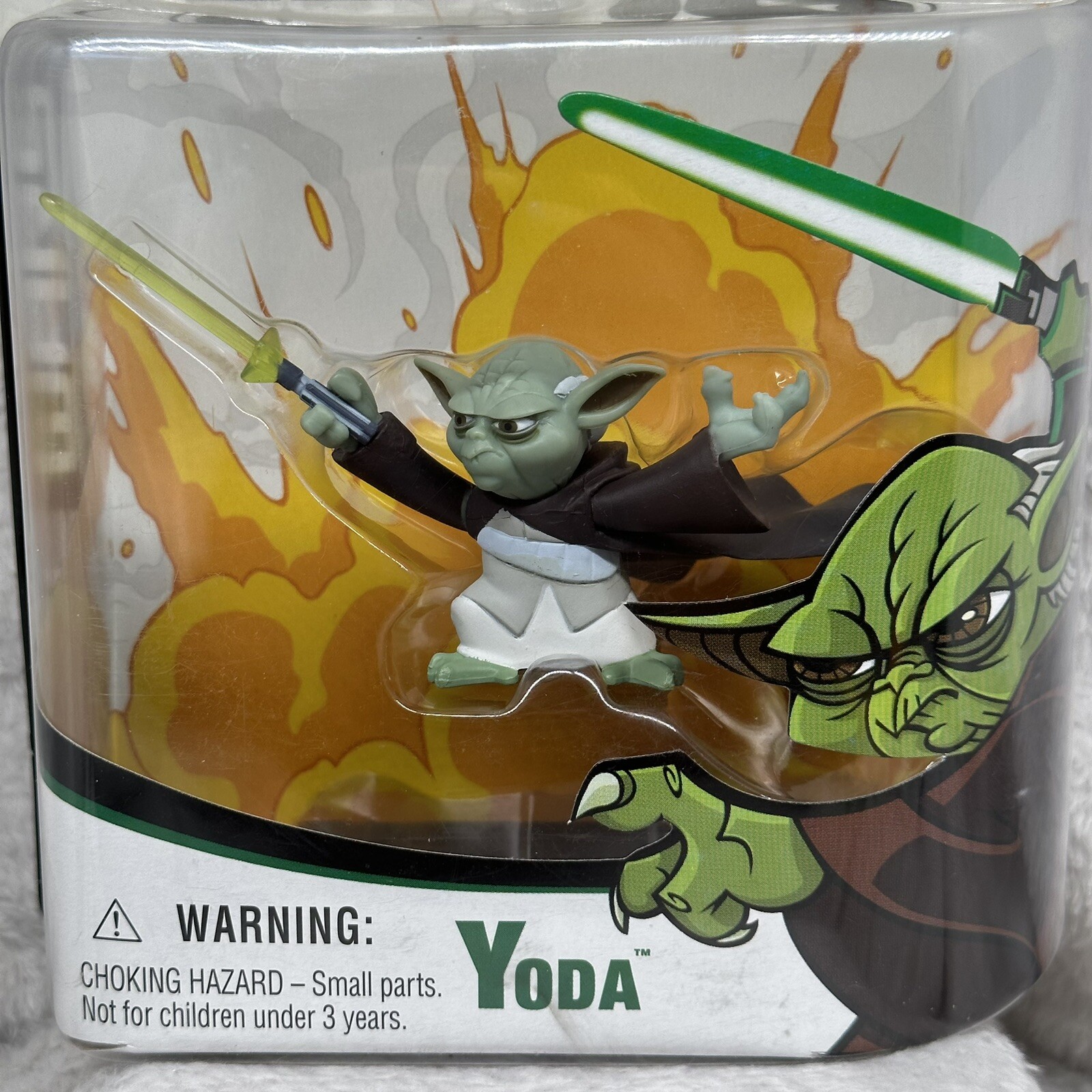 Star Wars Yoda Animated Clone Wars 2003 Cartoon Network 3.75 Inch Action Figure