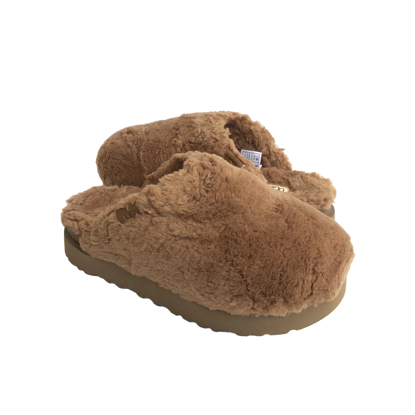 SANDALI IN PELLICCIA SINTETICA UGG FUZZ ZUCCHERO SUGAR SLIDE ON US 5 EU 36 REGNO UK 3