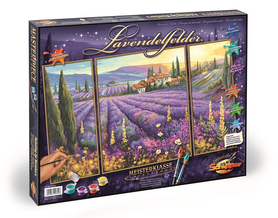 Schipper 609260604 - Paint By Numbers - Lavender Fields (Triptych) - New