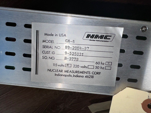 NMC NUCLEAR INSTRUMENTATION GA-6 / GA6 ALARM MODULE 115 VOLTS - Picture 6 of 9