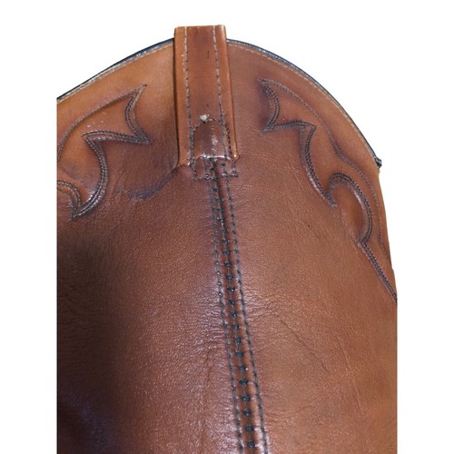Men's Vintage Acme Cowboy Western Boots Brown Leather Size 8.5 D - Picture 5 of 7