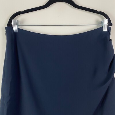 Banana Republic Ruched Mini Skirt Womens Size 14 Navy Blue | eBay
