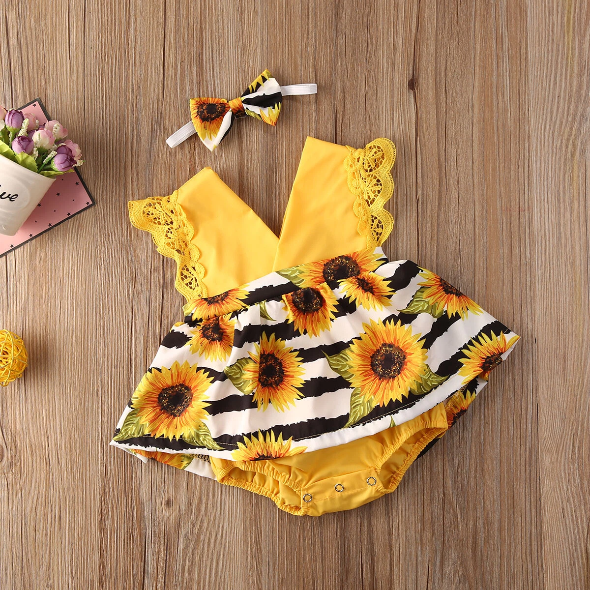 Baby girl hotsell sunflower outfit