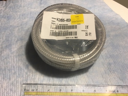 2 ROLLS Kuri Tec® CLEARBRAID® K3155 Series 3/8"+ 3/16" x 25' PVC Hose Food Grade - Picture 5 of 6