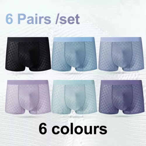 (Confezione da 6) Boxer uomo ultra morbido slip pantaloncini comodi cool intimo tronchetti - Foto 11 di 19