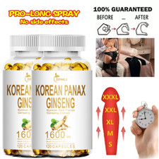 Korean Red Panax Ginseng 1600mg - 240 Capsules - Extra Strength Highest Potency