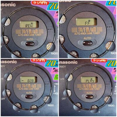 パナソニック ステレオラジオカセットプレーヤー RQ-SX60V ジャンク Panasonic RQ-SX60V Cassette Tape Walkman Black Junk from