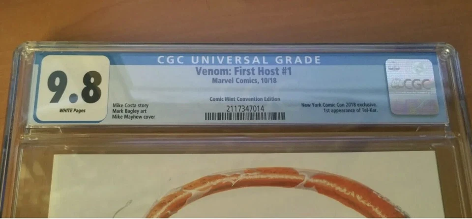 毒液第一主机1 Mayhew NYCC独家维珍第一应用程序Tel-Kar漫画CGC 9.8 — 第 3/3 张图片