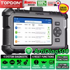 TOPDON AD500 Pro+++ Car PCM TCM ABS SRS Diagnostic Tool OBD2 Scanner 6 Services