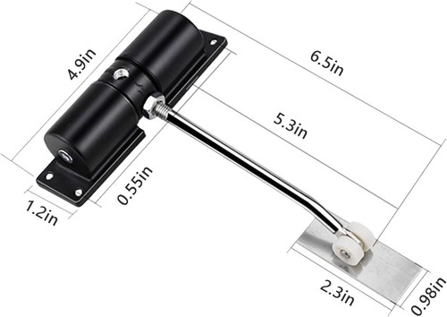 Surface Mounted Door Closer Fire Test Adjustable Spring Load Gate Closer Close - Picture 7 of 11