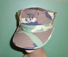 US Marine Corps USMC EGA Woodland Camo 8 Point Utility Cover Hat Cap All Sizes