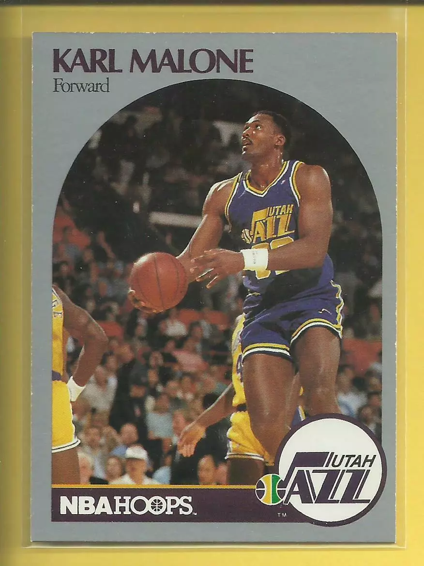 Karl Malone 1990-91 NBA Hoops Card # 292 Utah Jazz Basketball