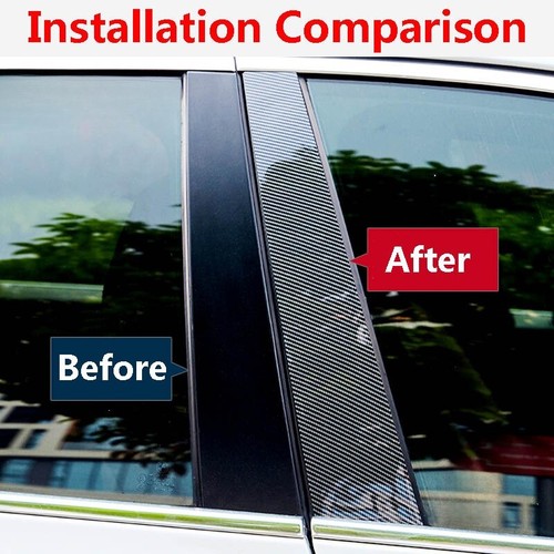 6x Pillar Posts Door Trim Cover Decal For BMW 1 Series E81/E82/E87/E88 2004-2013 - Picture 4 of 13