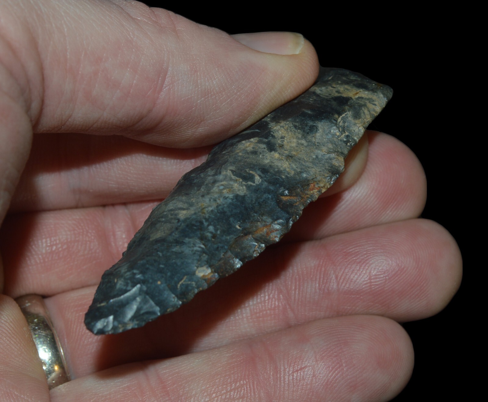 STEMMED LANCEOLATE OHIO AUTHENTIC INDIAN ARROWHEAD ARTIFACT COLLECTIBLE