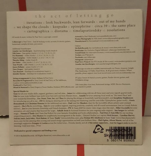 Cellarscape The Act of Letting Go ULTRA RARE Promo CD Sky Baby Records Rock 2014 - Picture 2 of 4