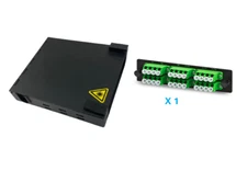 Fiber Optic 24 Port SMF FDP LC/APC Wall Mount Box Enclosure Patch Panel Cassette